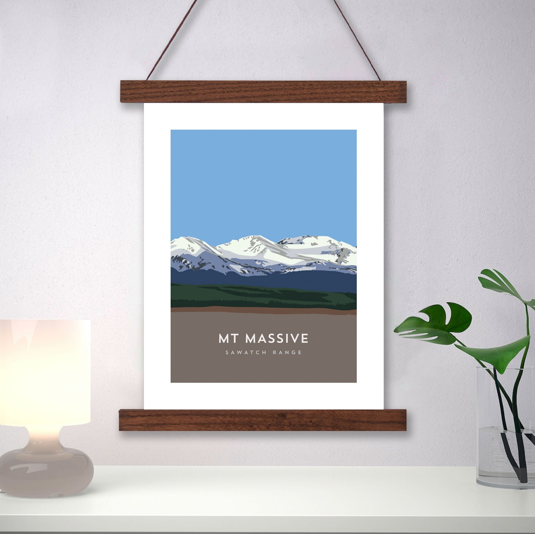 Mount Massive Colorado 14er Hanger Frame Poster