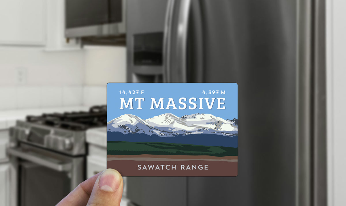 Mount Massive Colorado 14er Magnet