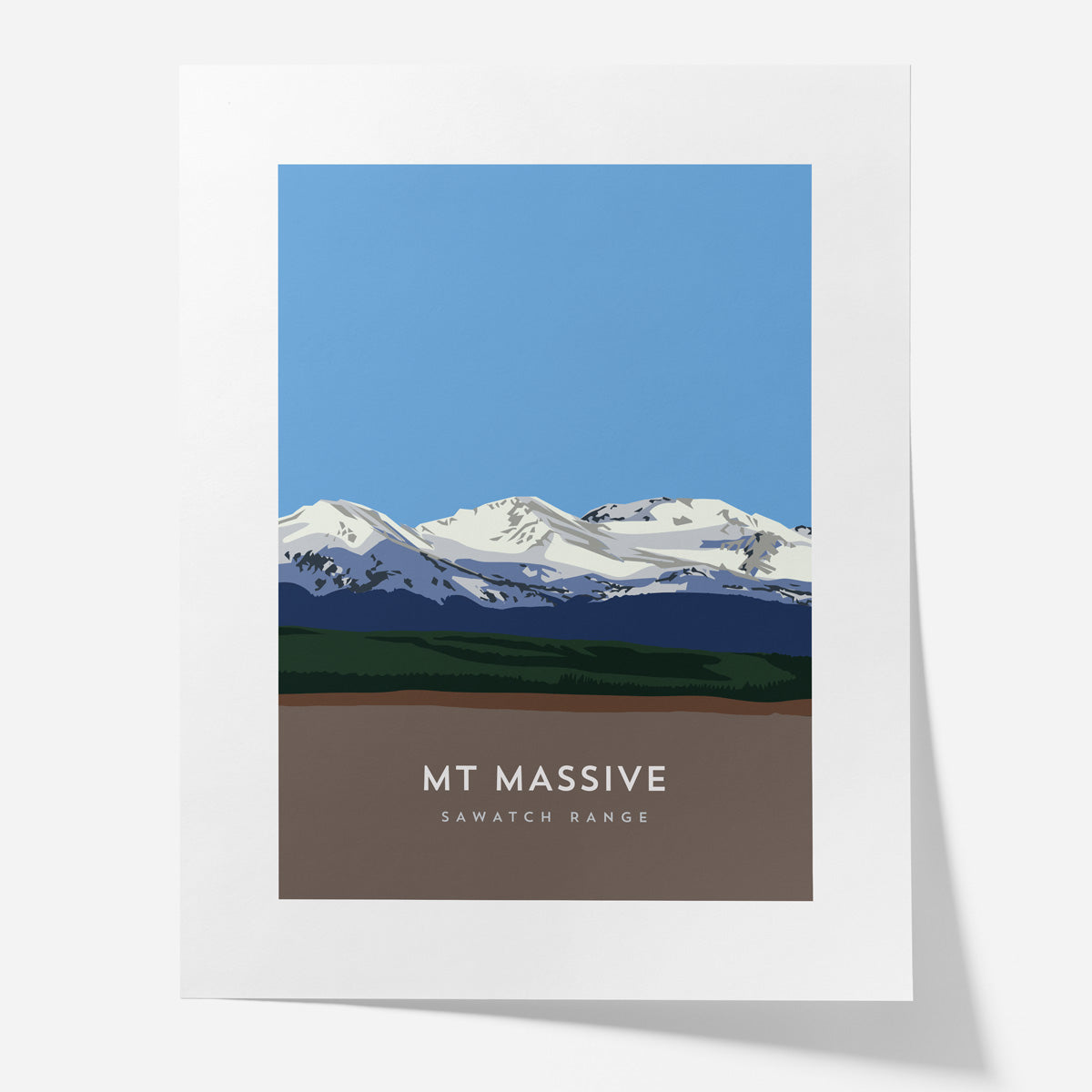 Mount Massive Colorado 14er Poster