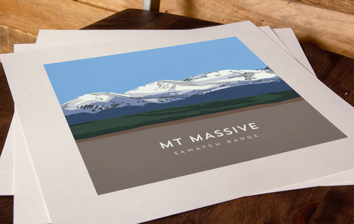 Mount Massive Colorado 14er Art Print