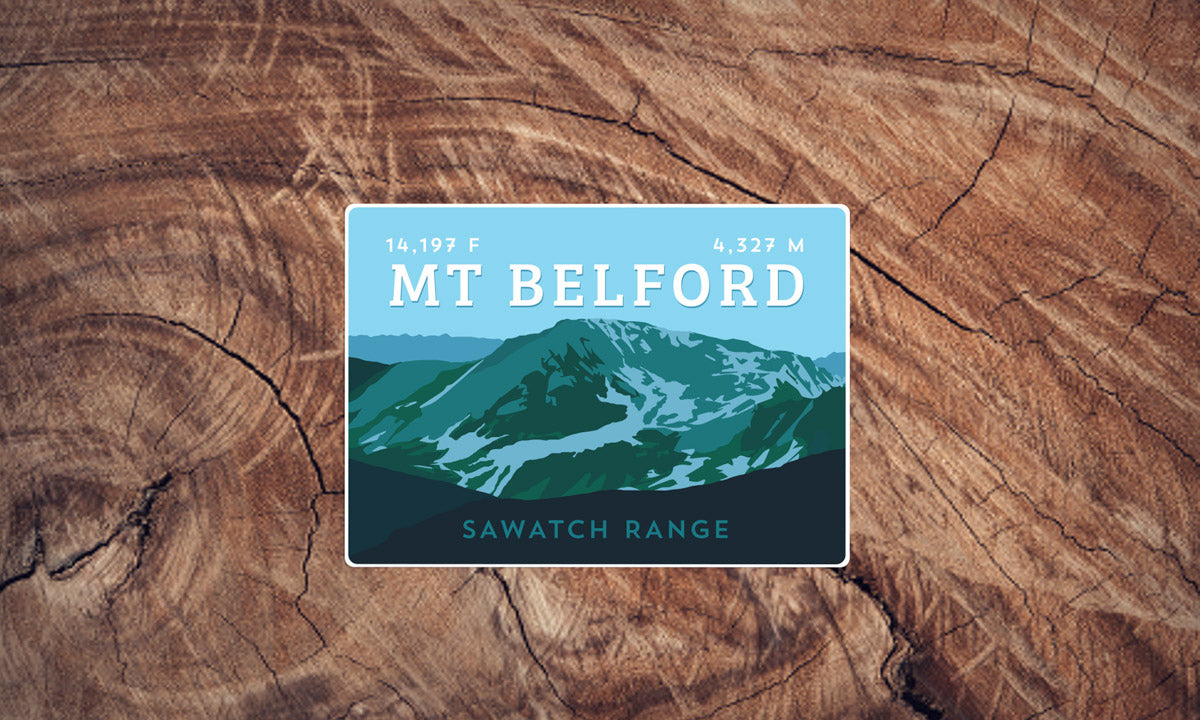 Mount Belford Colorado 14er Sticker
