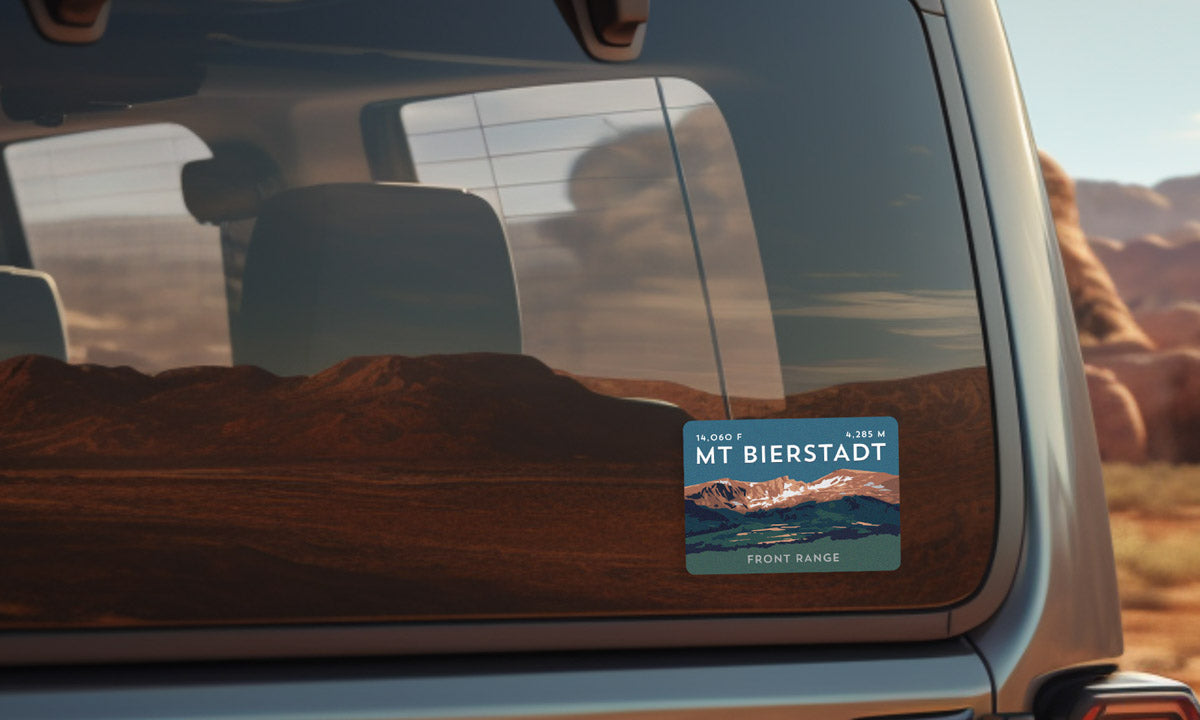 Mount Bierstadt Colorado 14er Sticker on vehicle