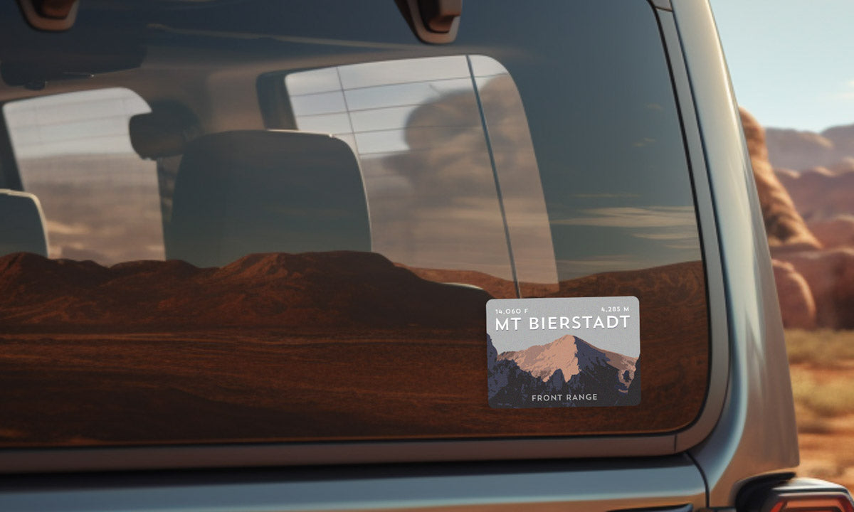 Mount Bierstadt Colorado 14er Sticker on vehicle