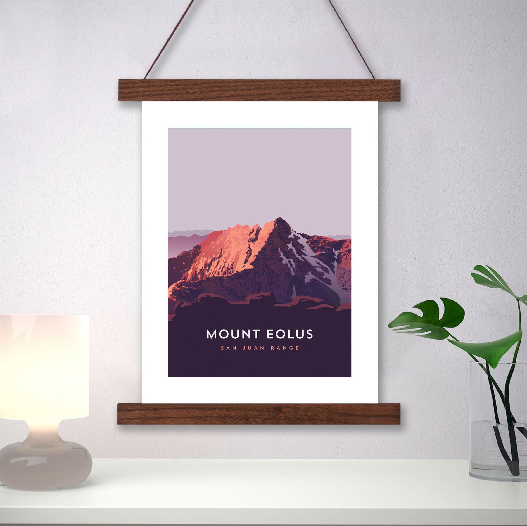 Mount Eolus Colorado 14er Hanger Framed Poster