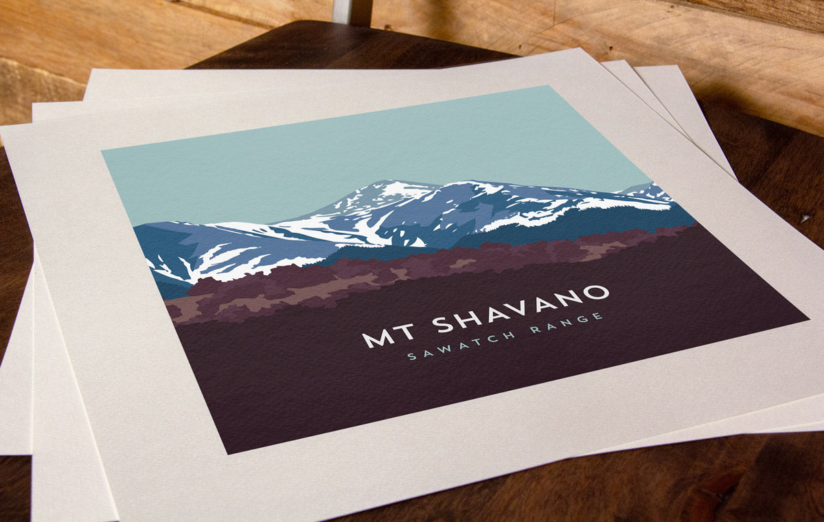 Mount Shavano Colorado 14er Art Print