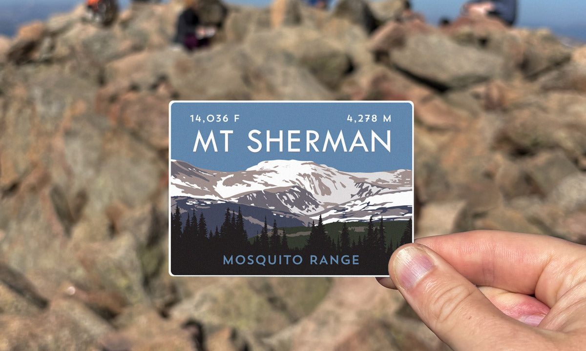 Mount Sherman Colorado 14er Sticker