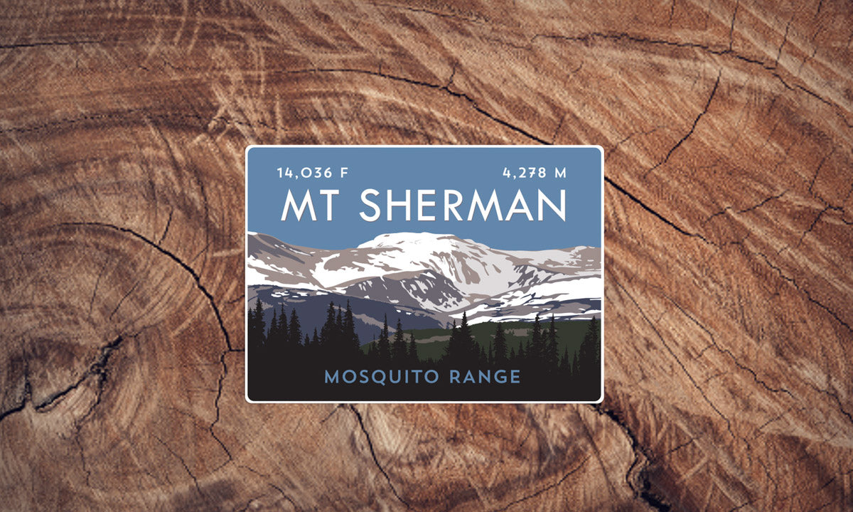 Mount Sherman Colorado 14er Sticker