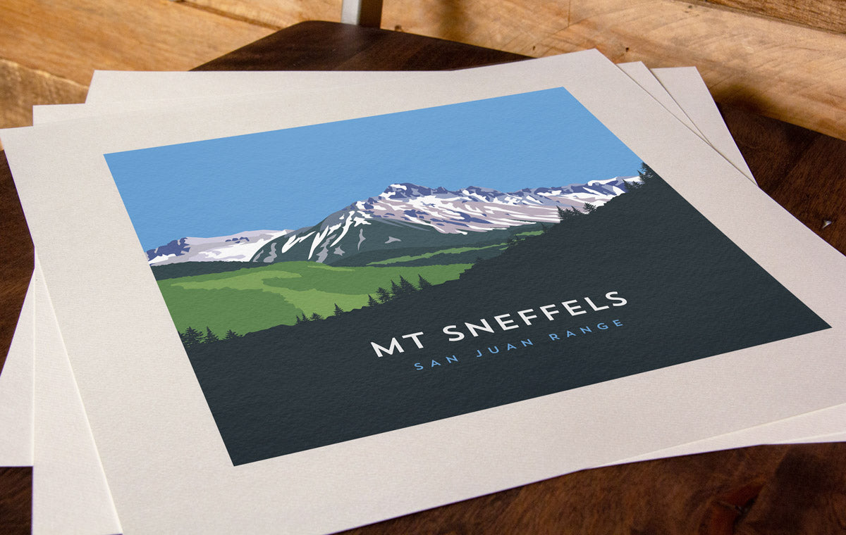 Mount Sneffels Colorado 14er Art Print