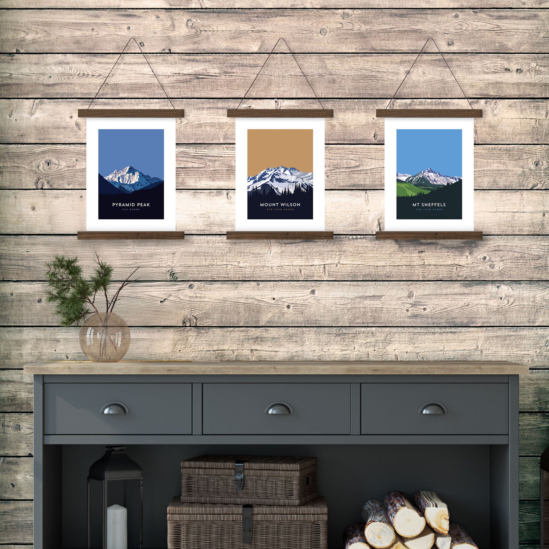 Mount Wilson Colorado 14er Hanger Frame Posters