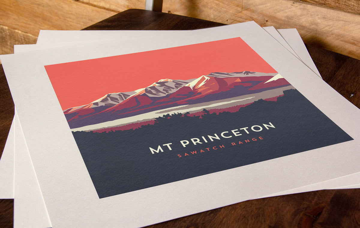 Mount Princeton Colorado 14er Art Print