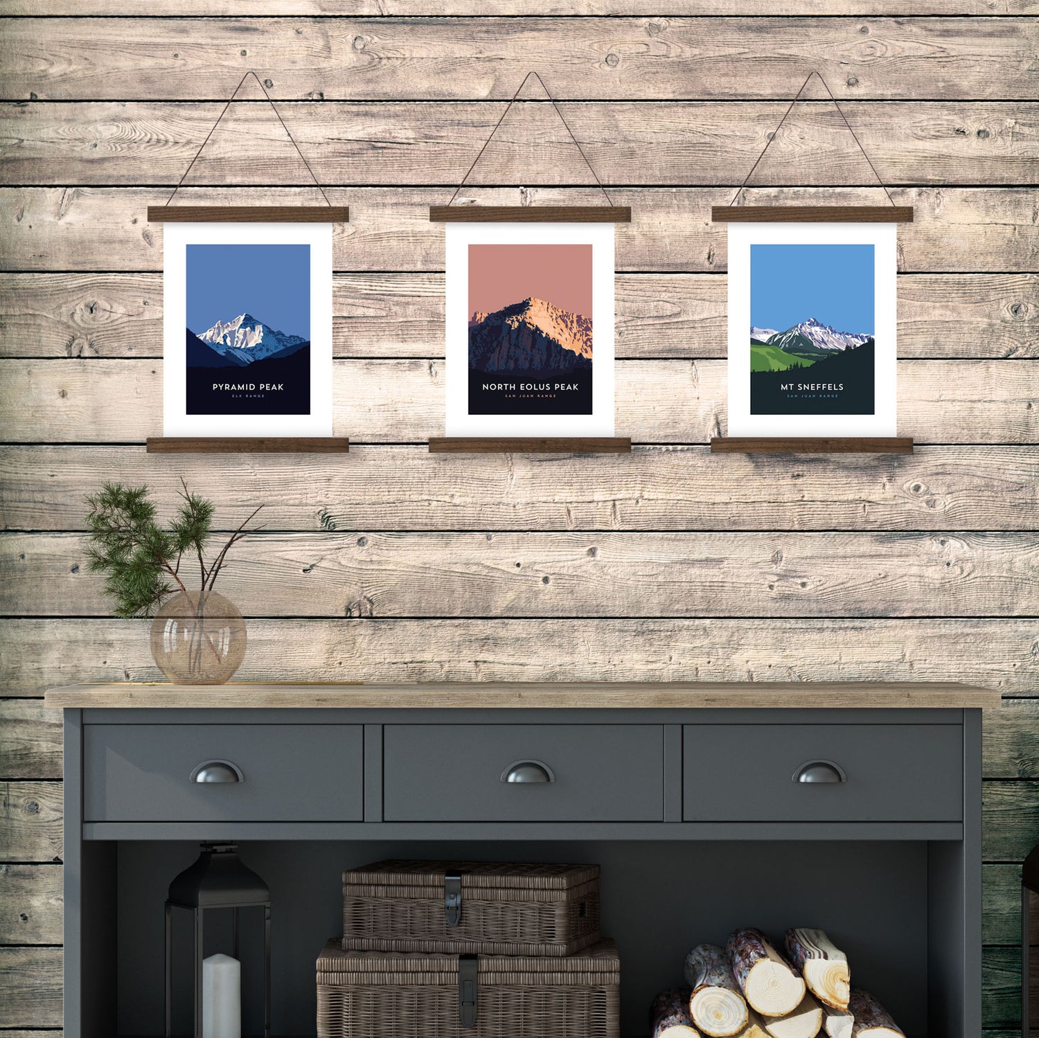 North Eolus Colorado 14er Hanger Frame Posters