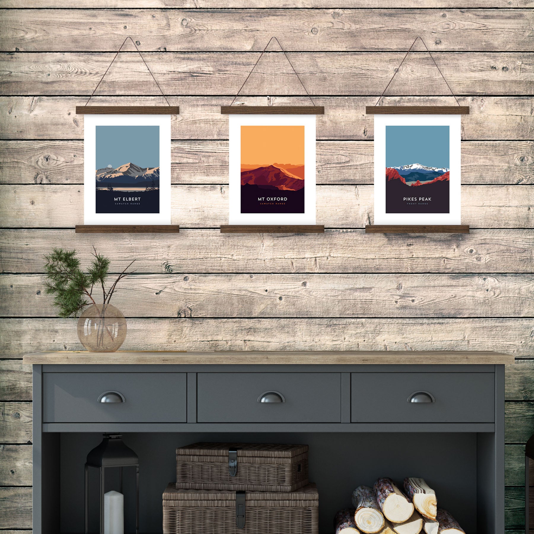 Mount Oxford Colorado 14er Hanger Frame Poster