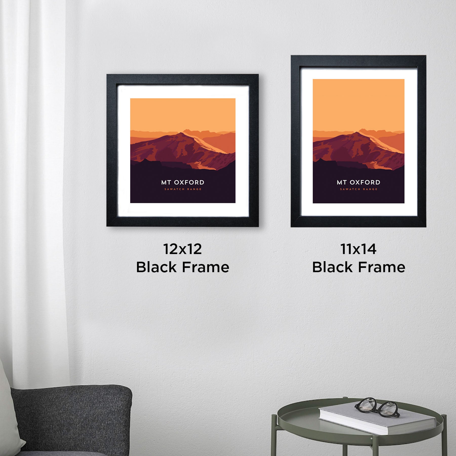 Mount Oxford Colorado 14er Framed Poster