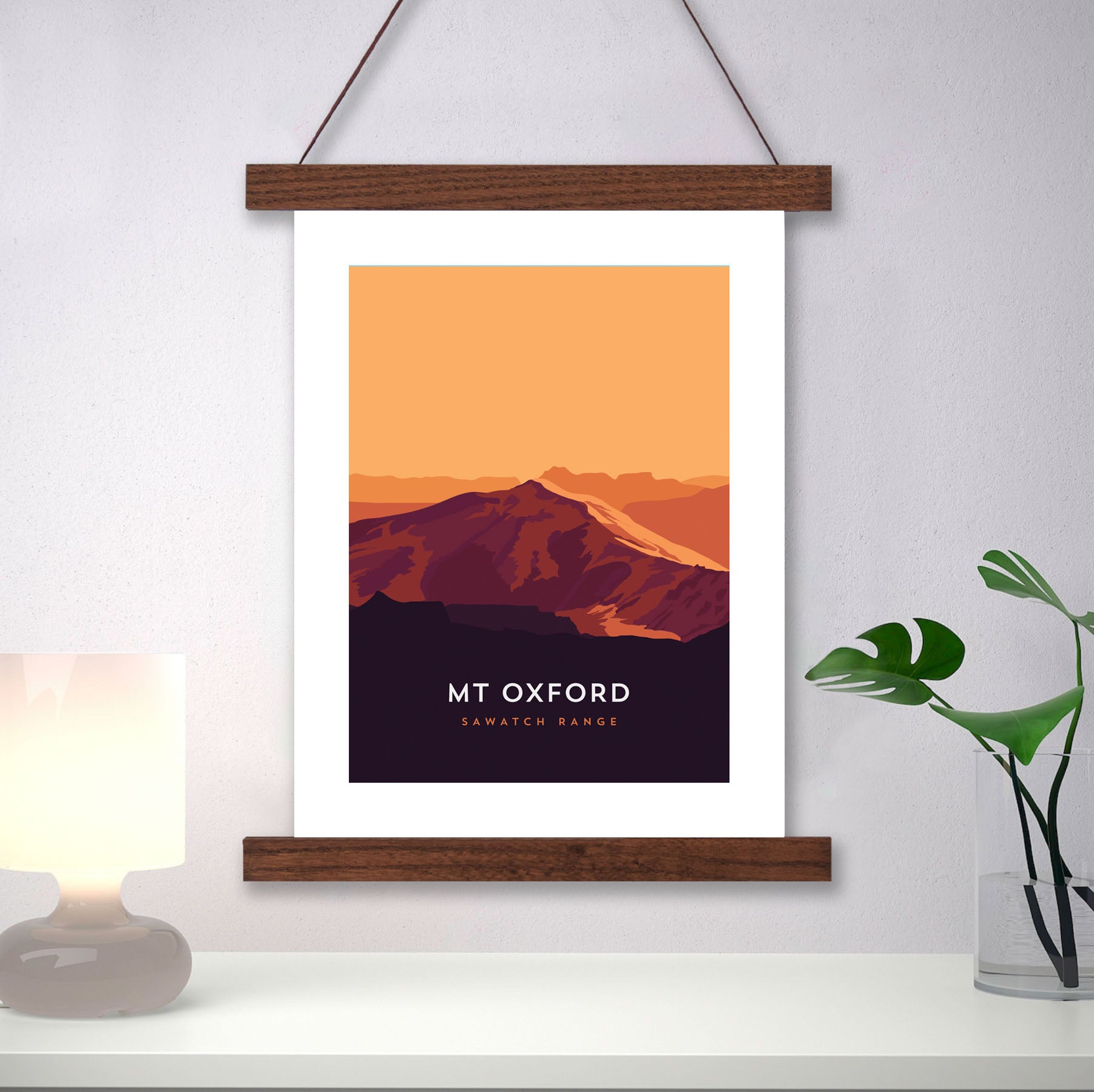 Mount Oxford Colorado 14er Hanger Frame Poster