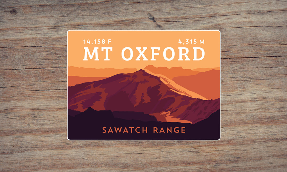 Mount Oxford Colorado 14er Sticker