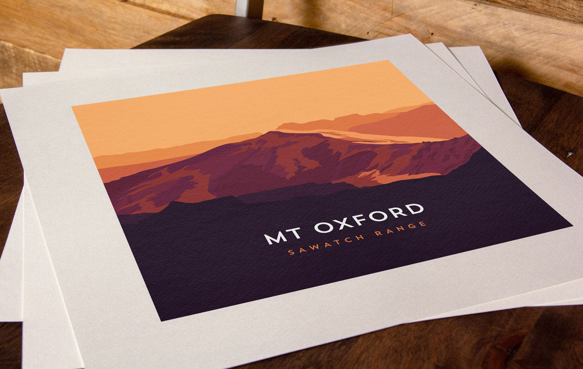 Mount Oxford Colorado 14er Art Print