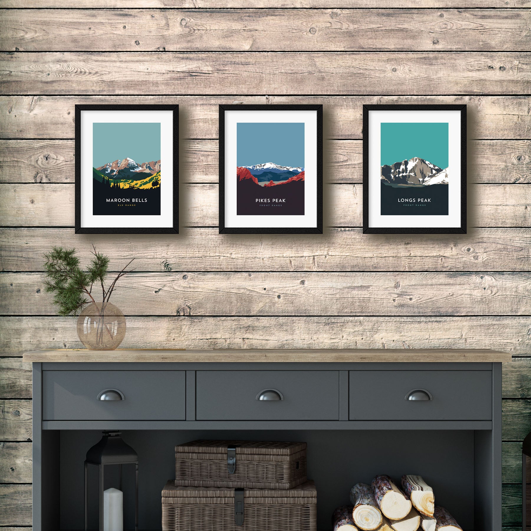 Pikes Peak Colorado 14er Framed Poster