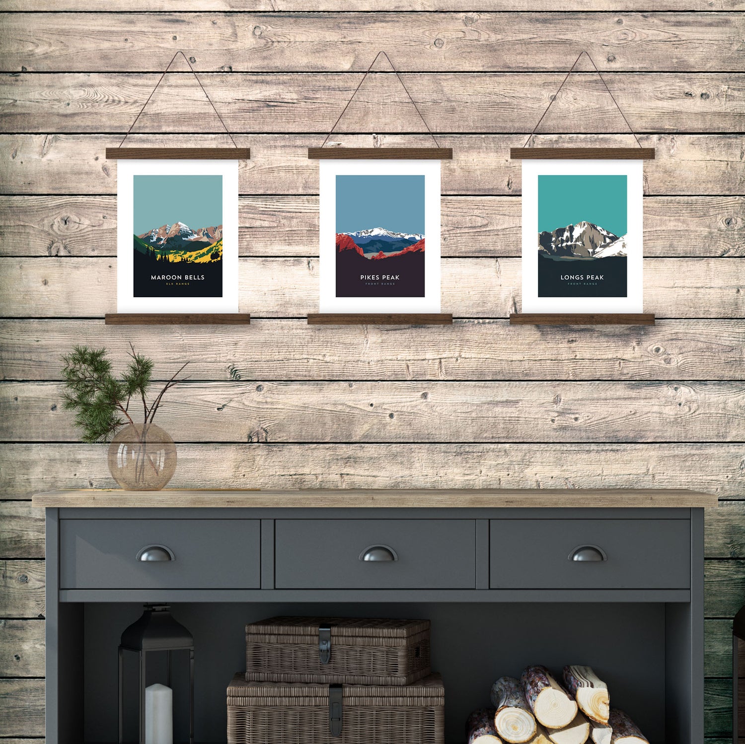 Pikes Peak Colorado 14er Hanger Frame Poster