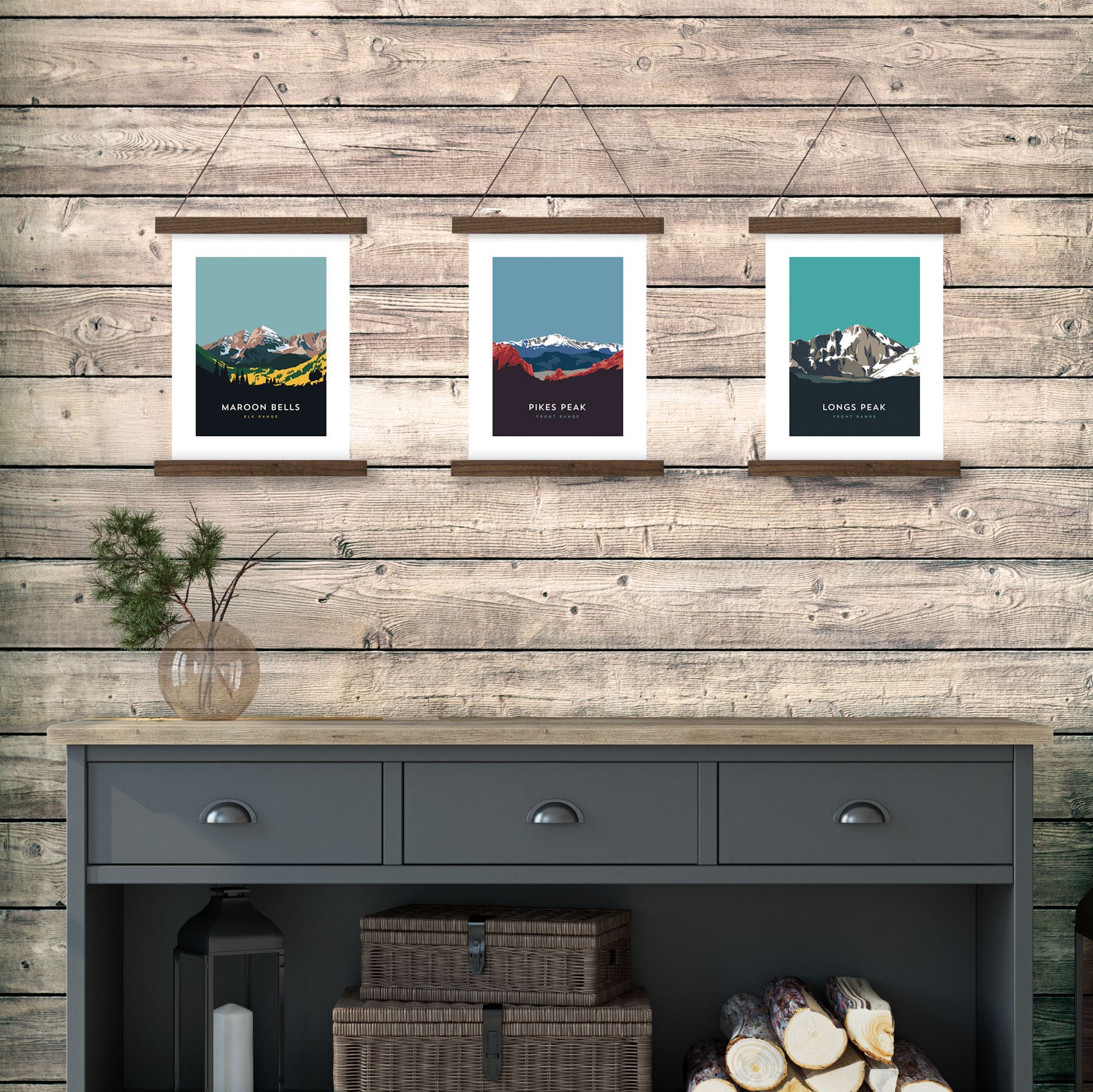 Pikes Peak Colorado 14er Hanger Frame Poster