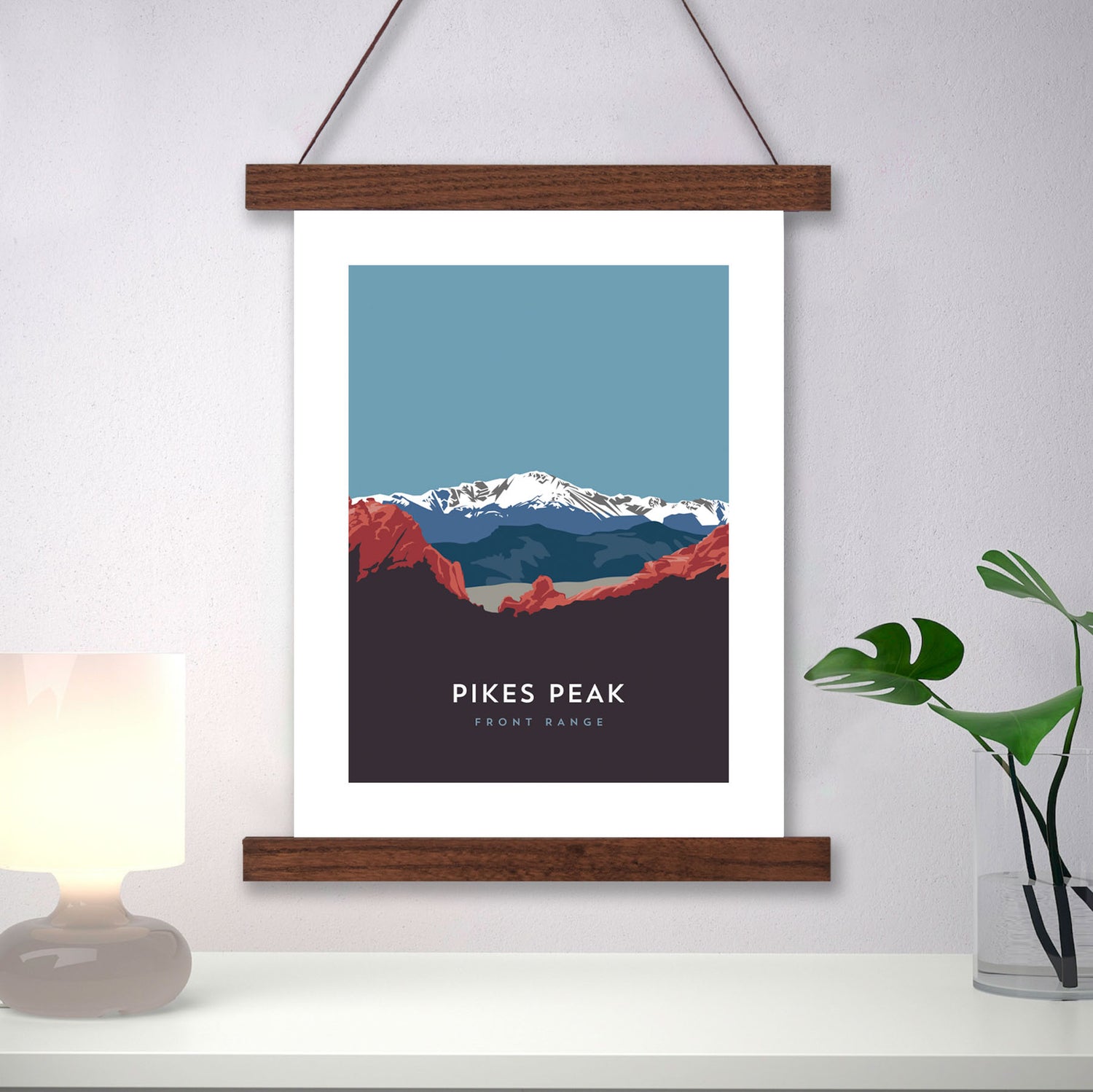 Pikes Peak Colorado 14er Hanger Frame Poster