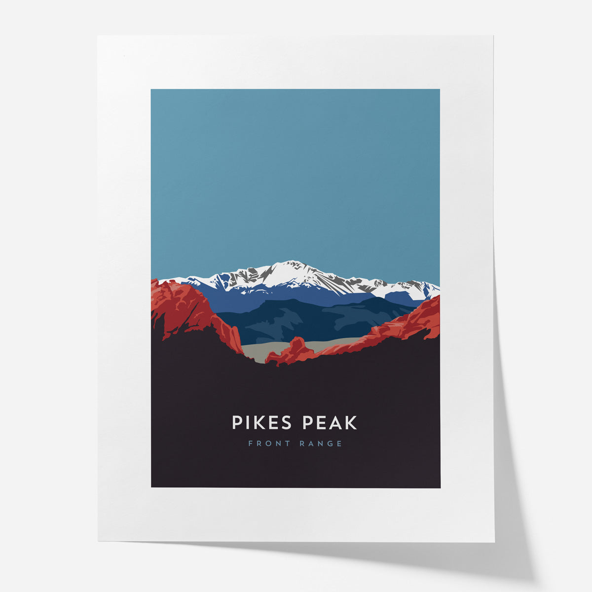 Pikes Peak Colorado 14er Poster