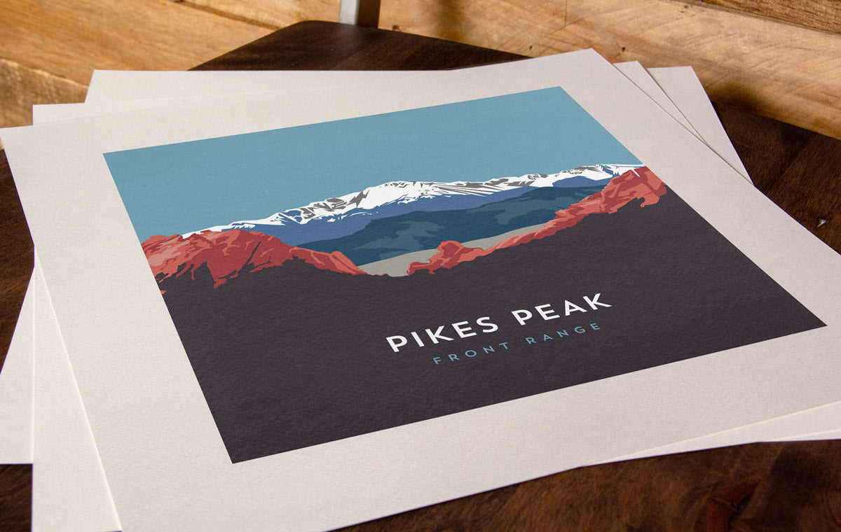Pikes Peak Colorado 14er Art Print