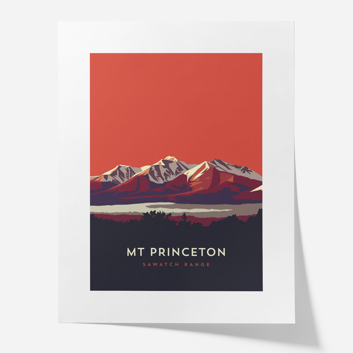 Mount Princeton Colorado 14er Poster
