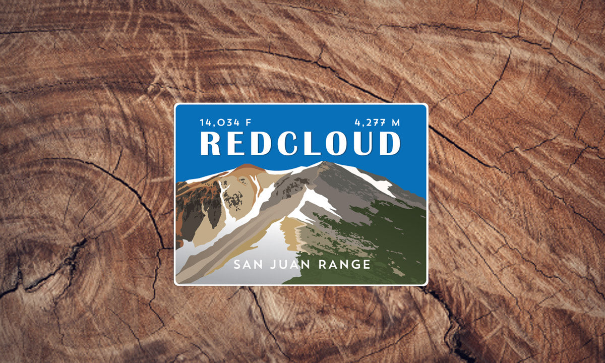 Redcloud Peak Colorado 14er Sticker