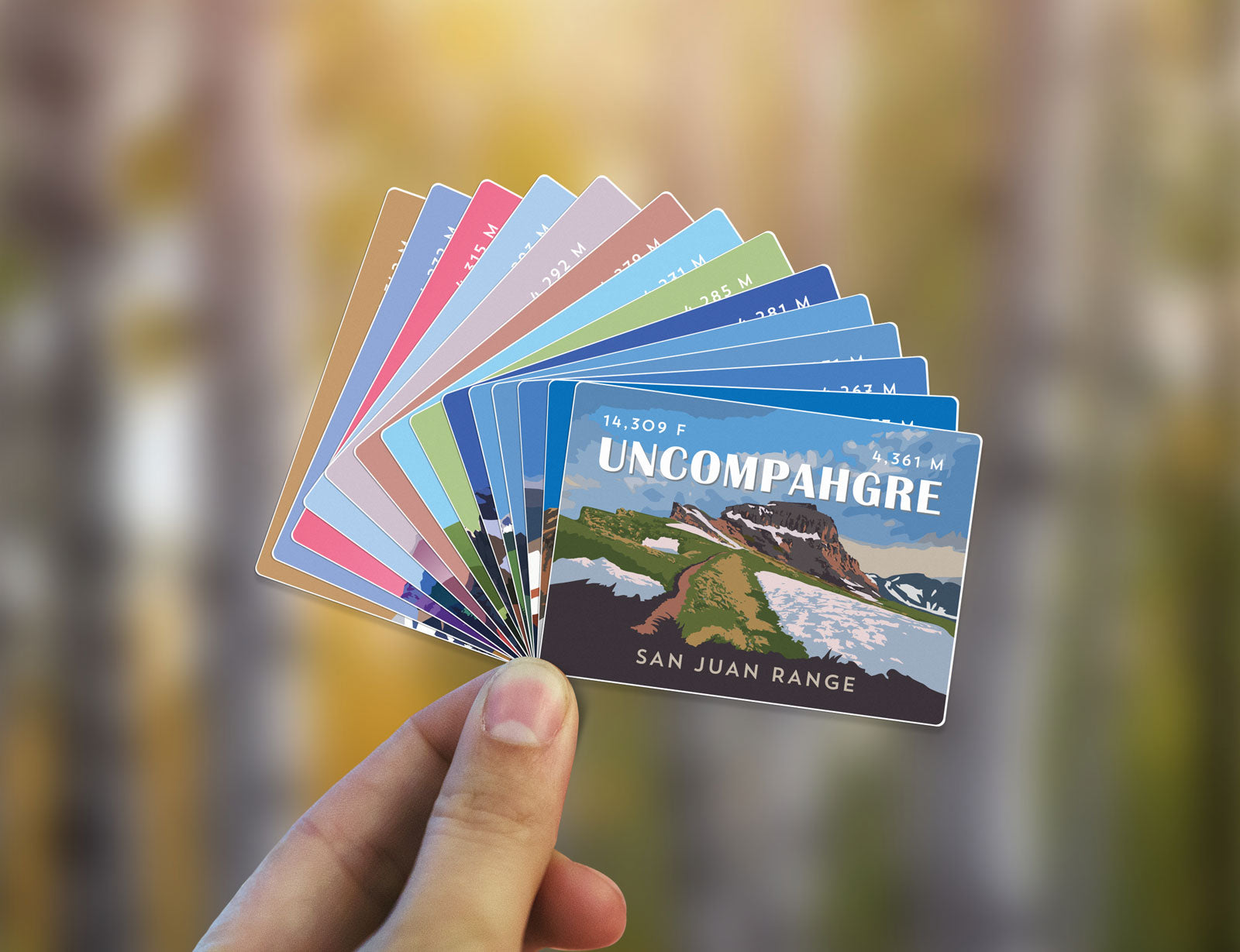 San Juan Range Colorado 14er Sticker Pack