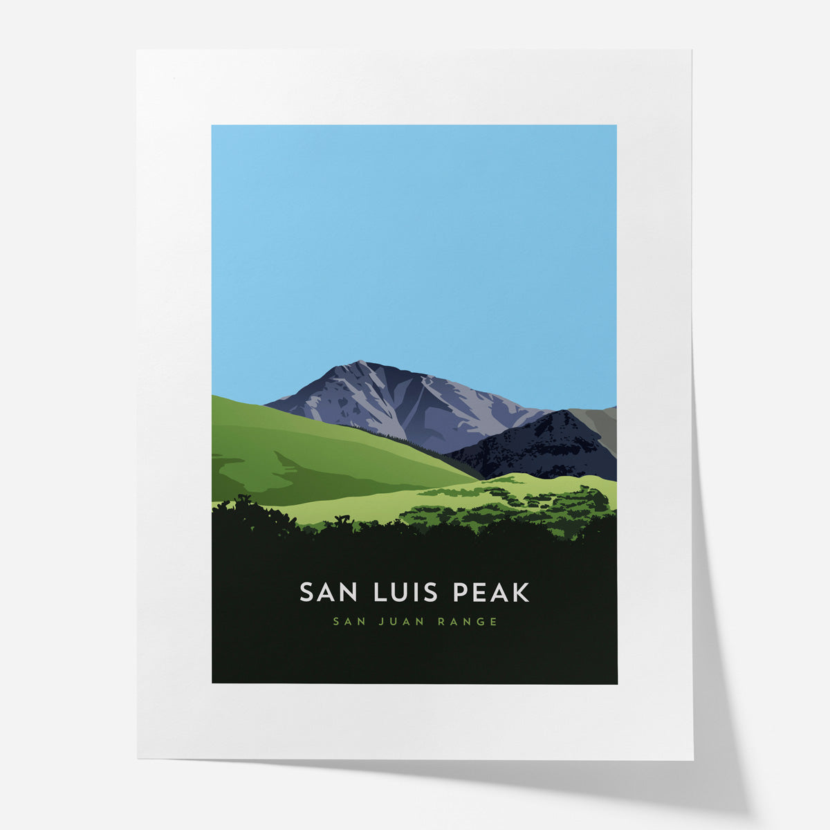 San Luis Peak Colorado 14er Poster