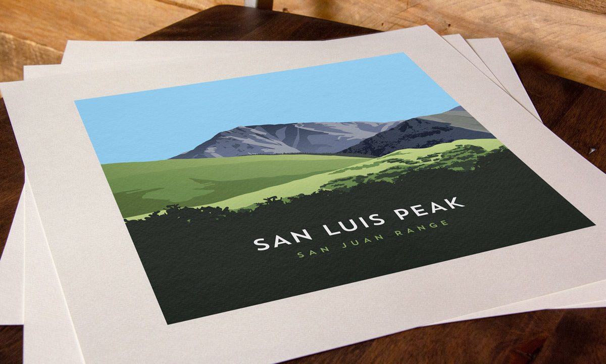 San Luis Peak Colorado 14er Art Print