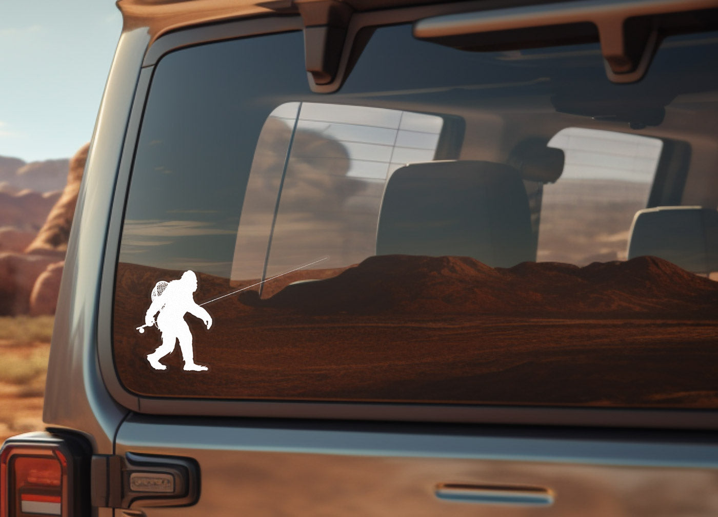 Sasquatch Fly Fishing Sticker
