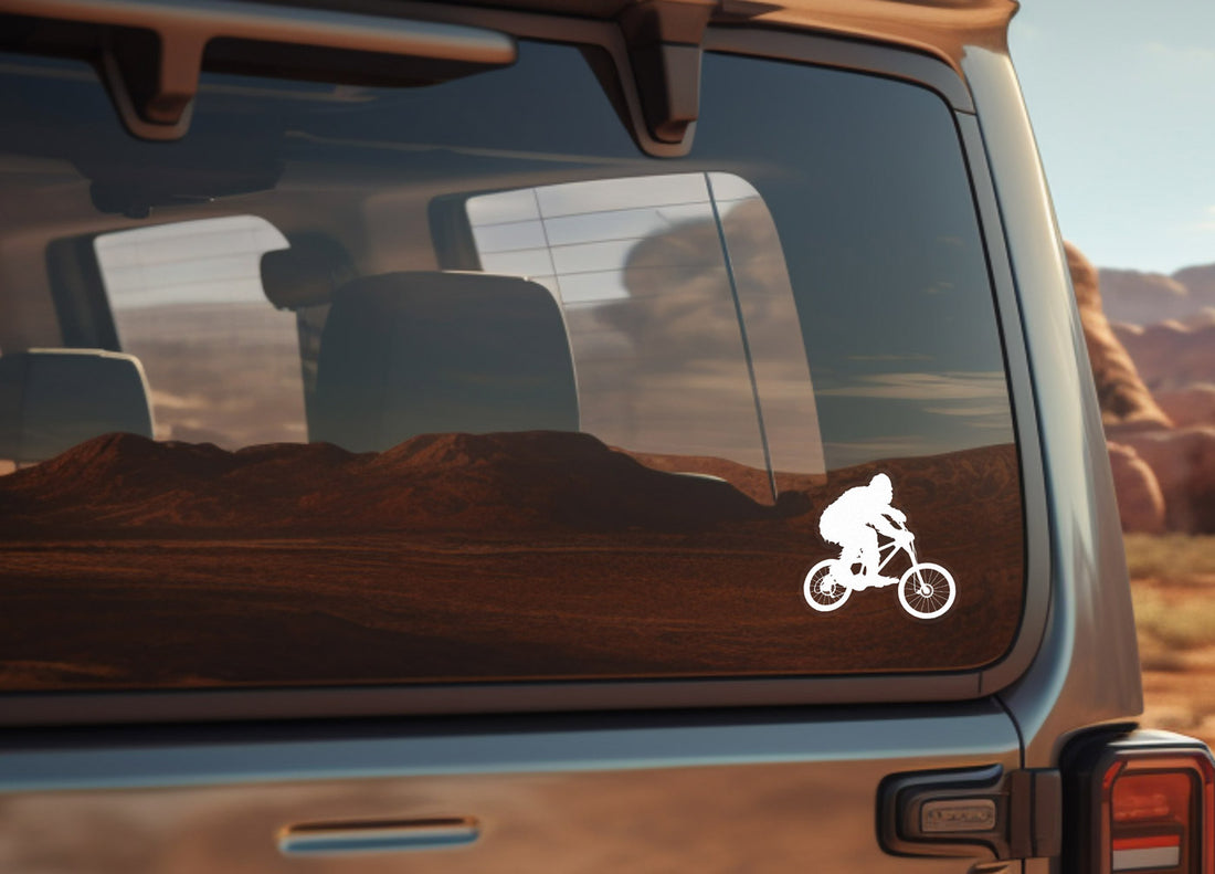 Sasquatch Mountain Biking Sticker