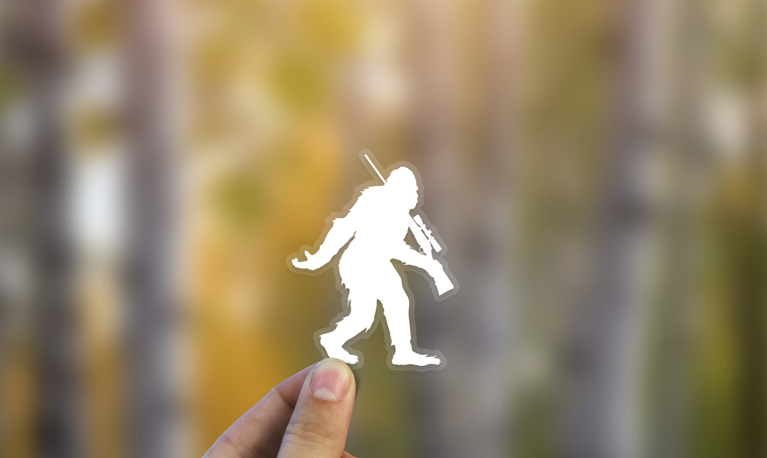 Sasquatch Rifle Hunting Sticker
