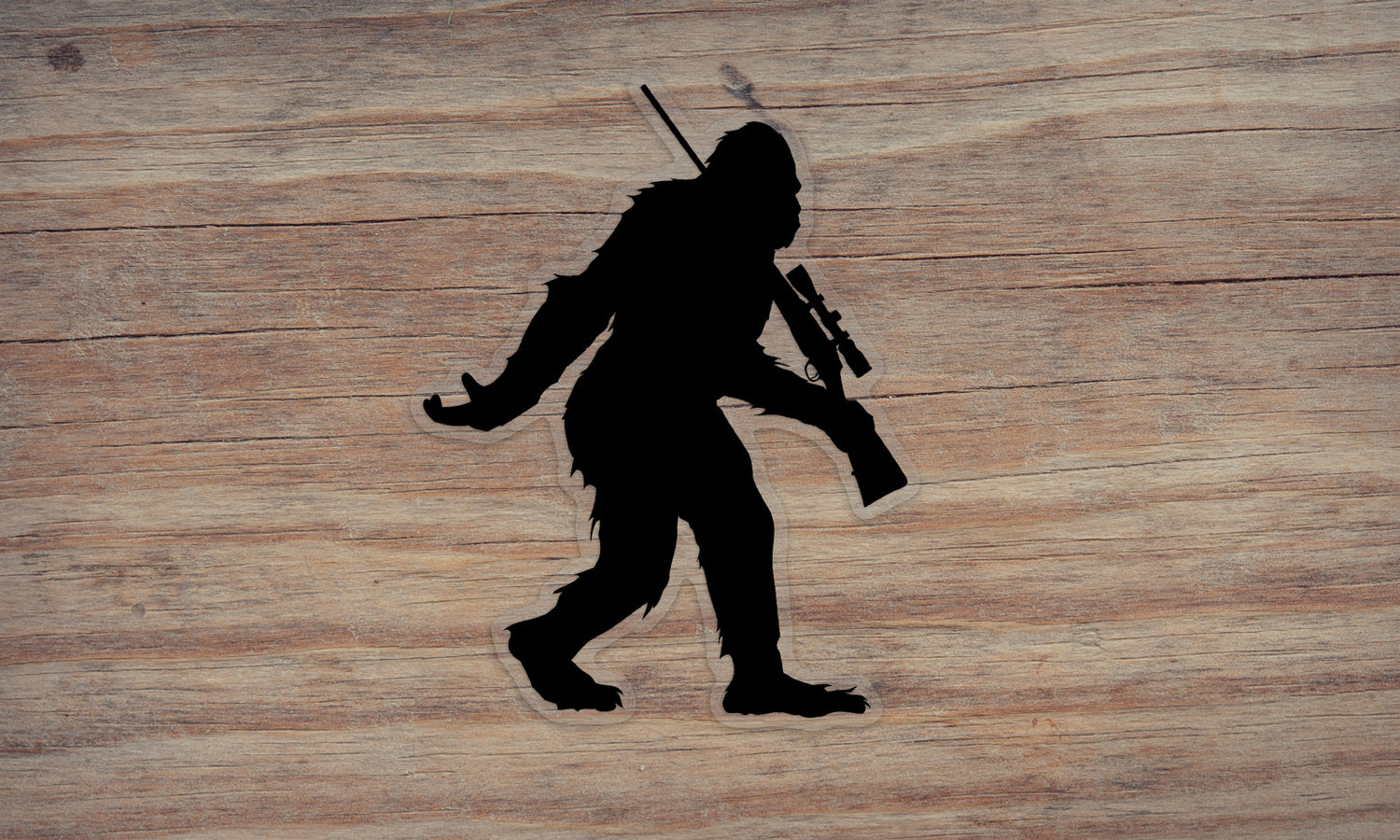 Sasquatch Rifle Hunting Sticker