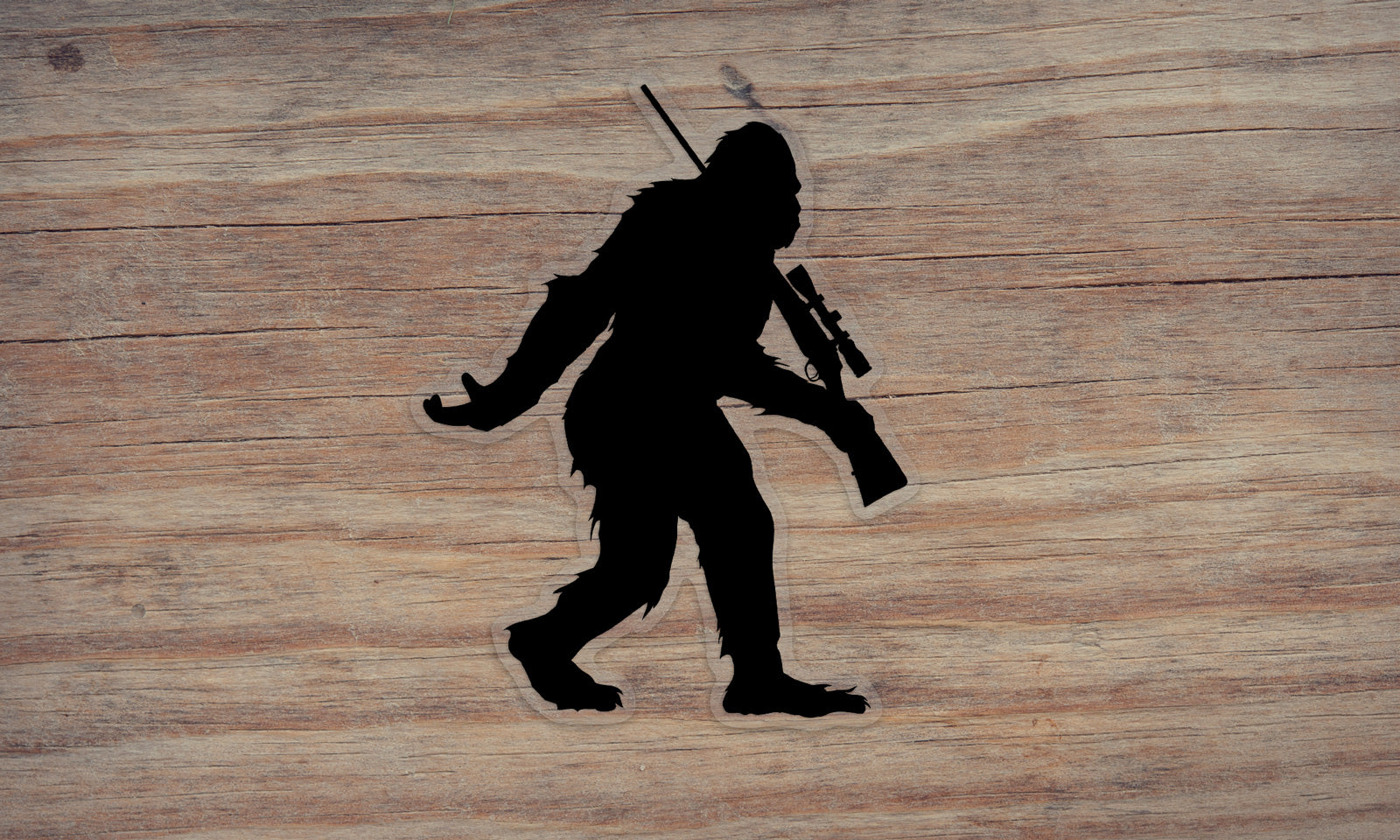Sasquatch Rifle Hunting Sticker