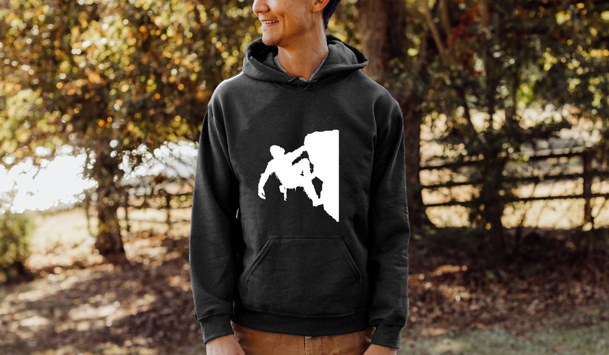 Sasquatch Rock Climbing Hooded Sweatshirt