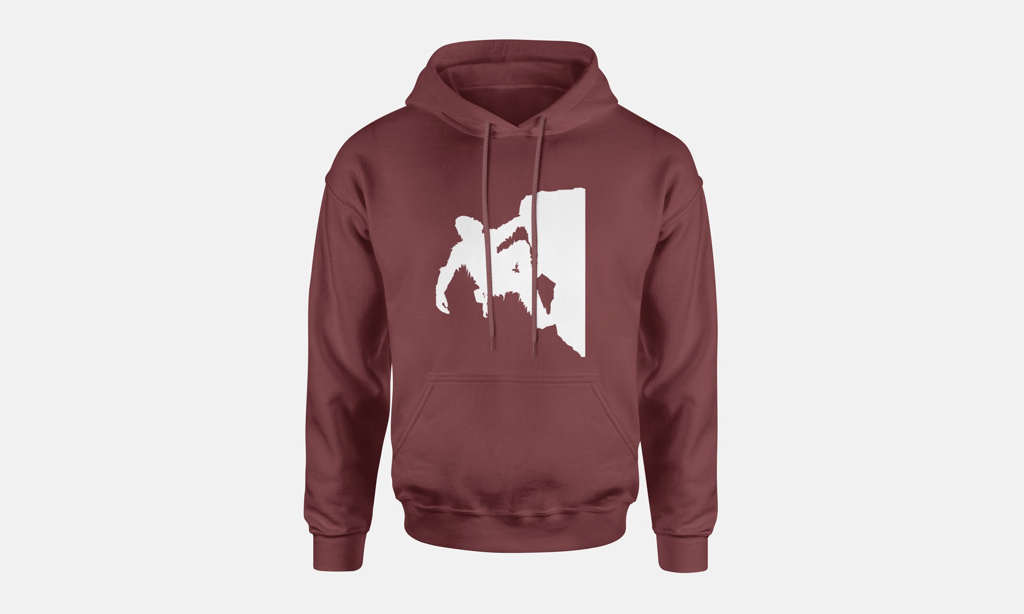Sasquatch Rock Climbing Hooded Sweatshirt
