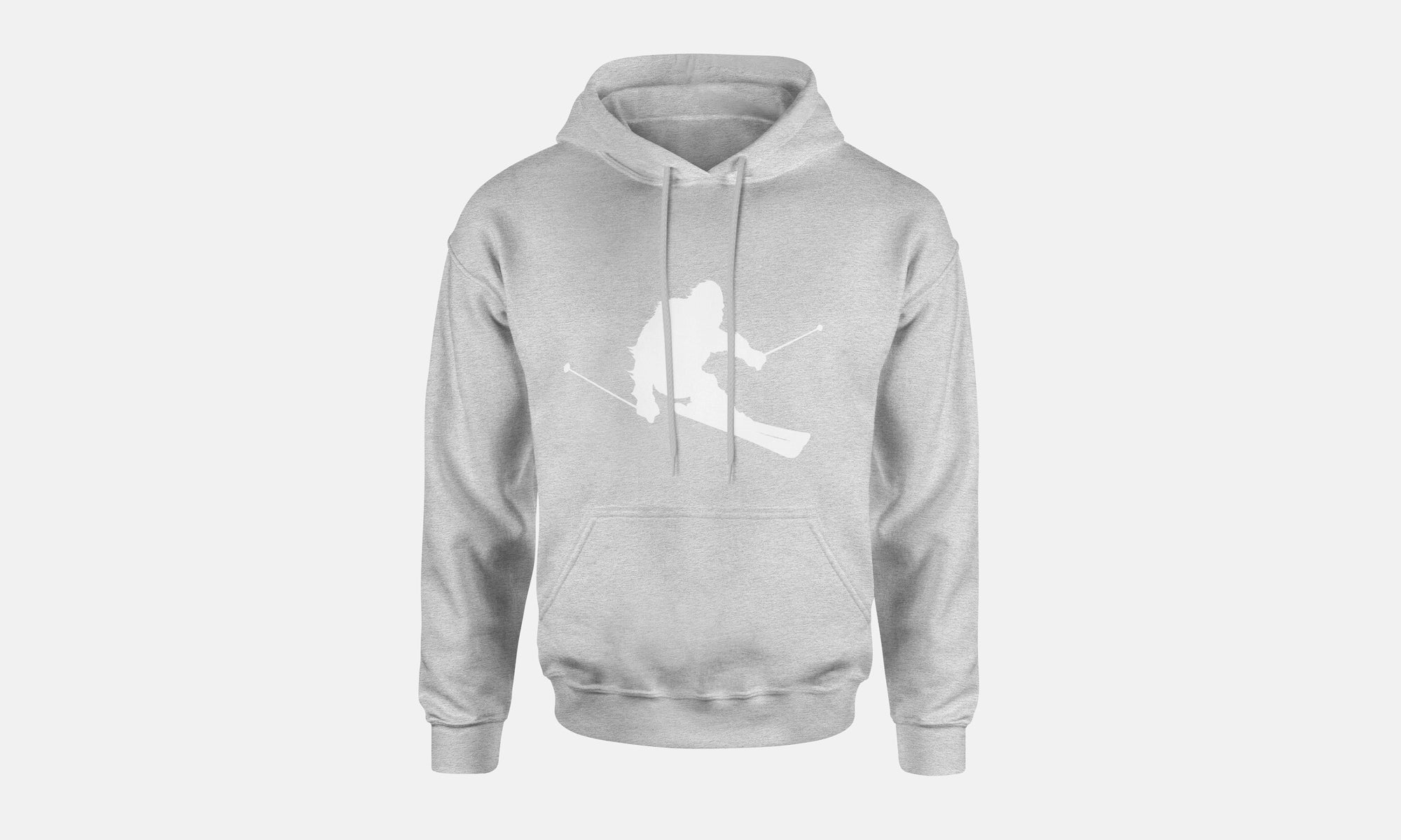 Sasquatch Skiing Hooded Sweatshirt