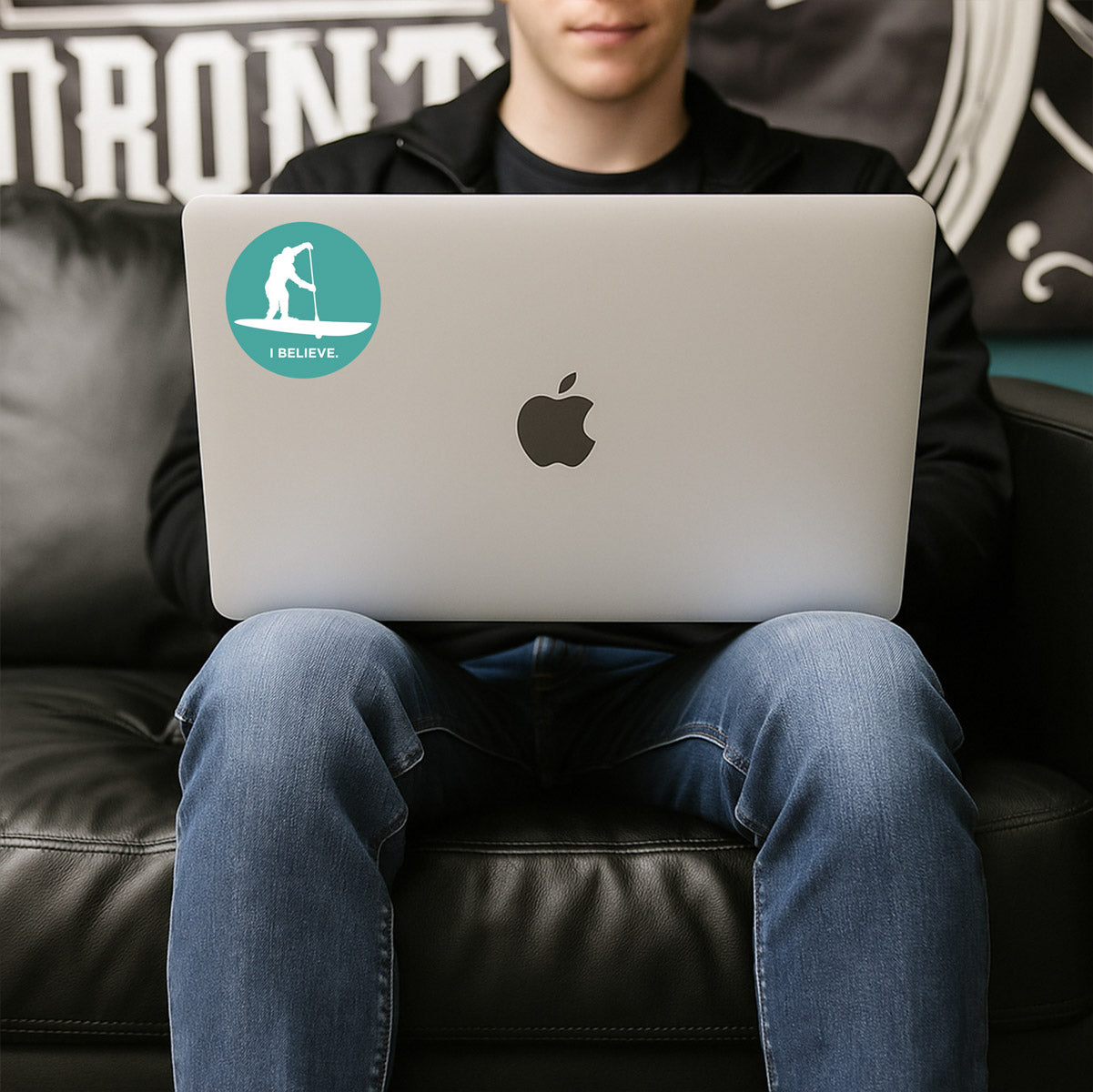 Sasquatch I Believe Stand Up Paddleboarding Sticker