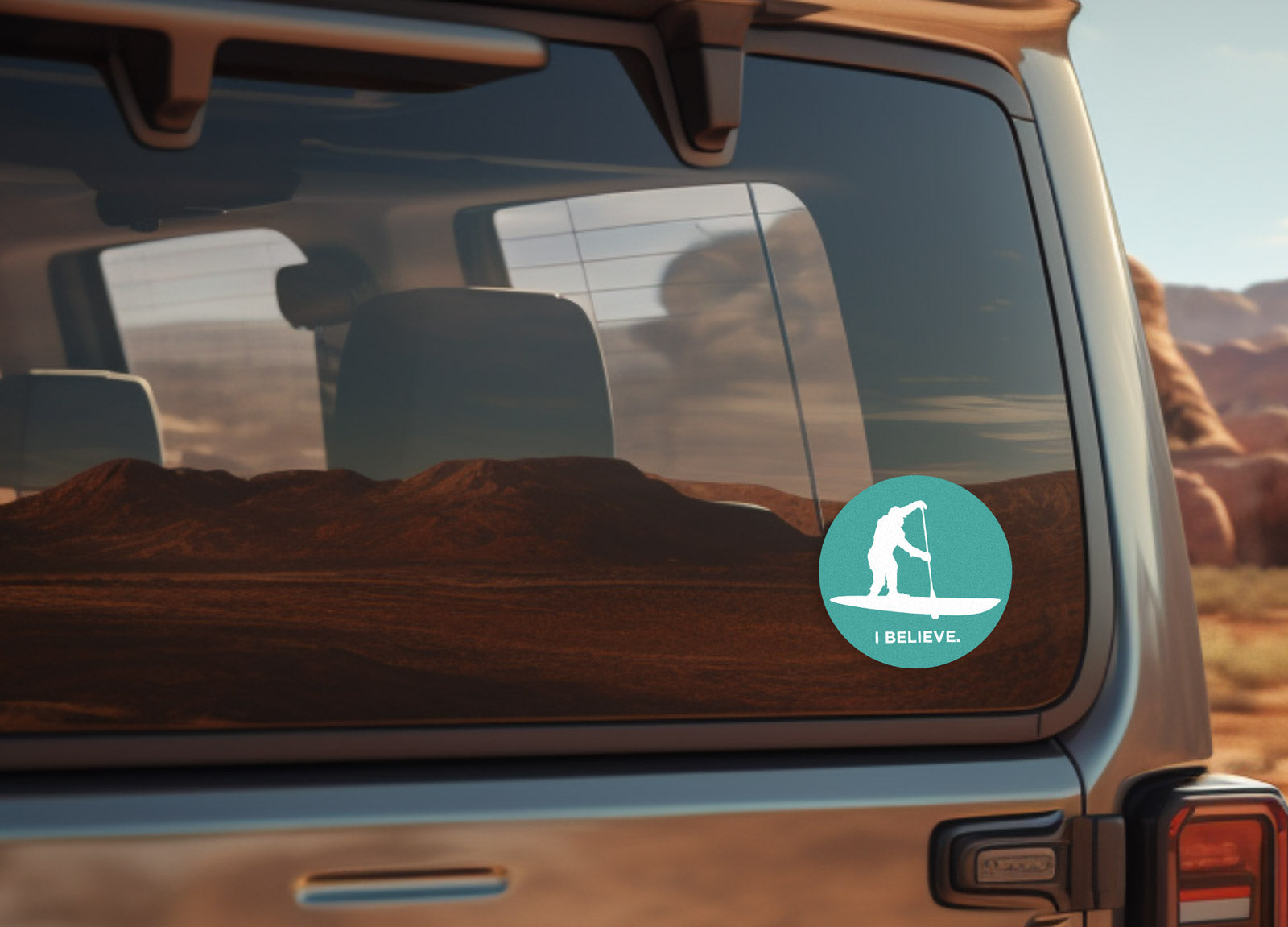 Sasquatch I Believe SUP Sticker