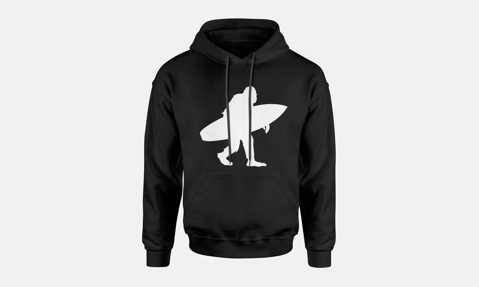 Sasquatch Surfing Hooded Sweatshirt