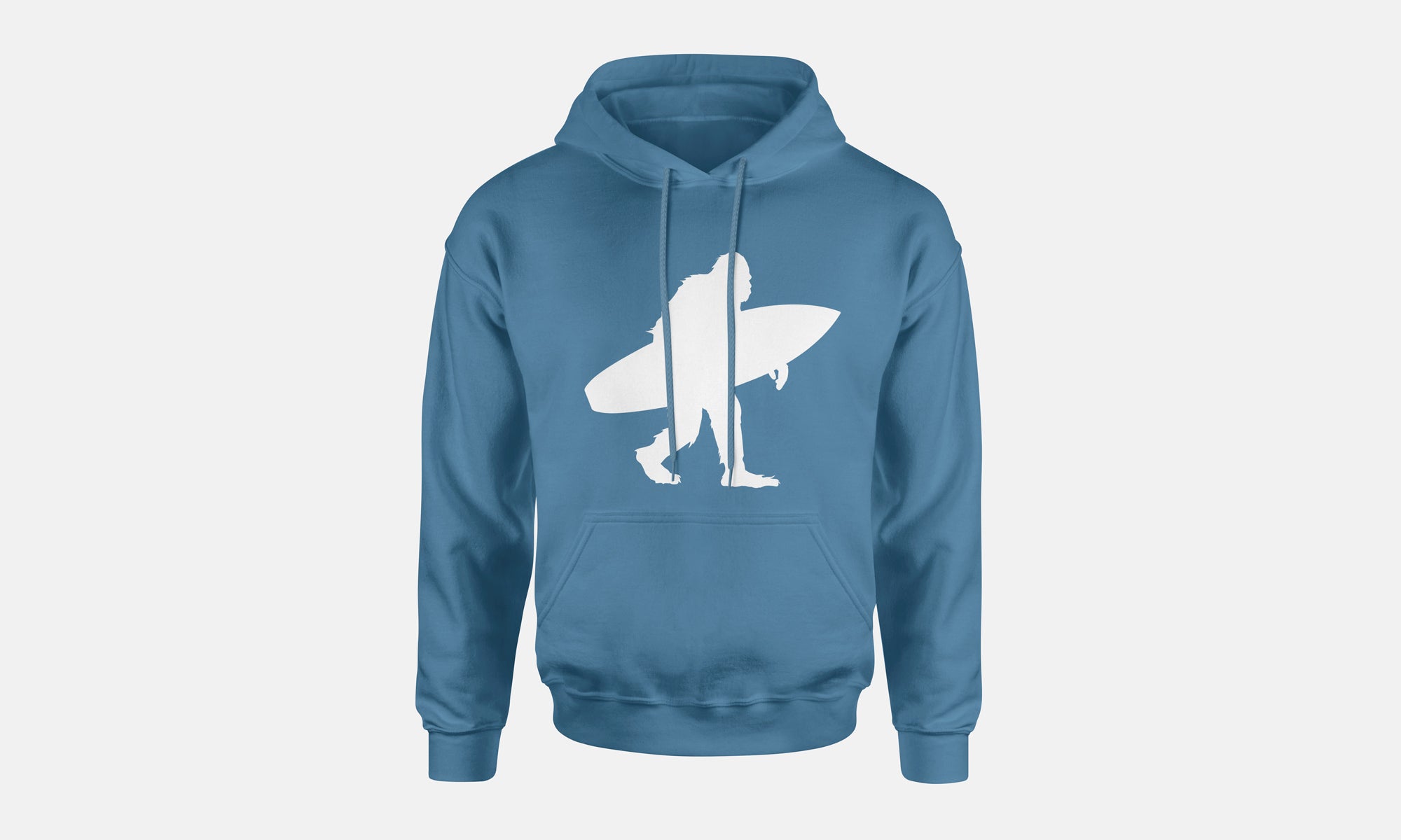 Sasquatch Surfing Hooded Sweatshirt
