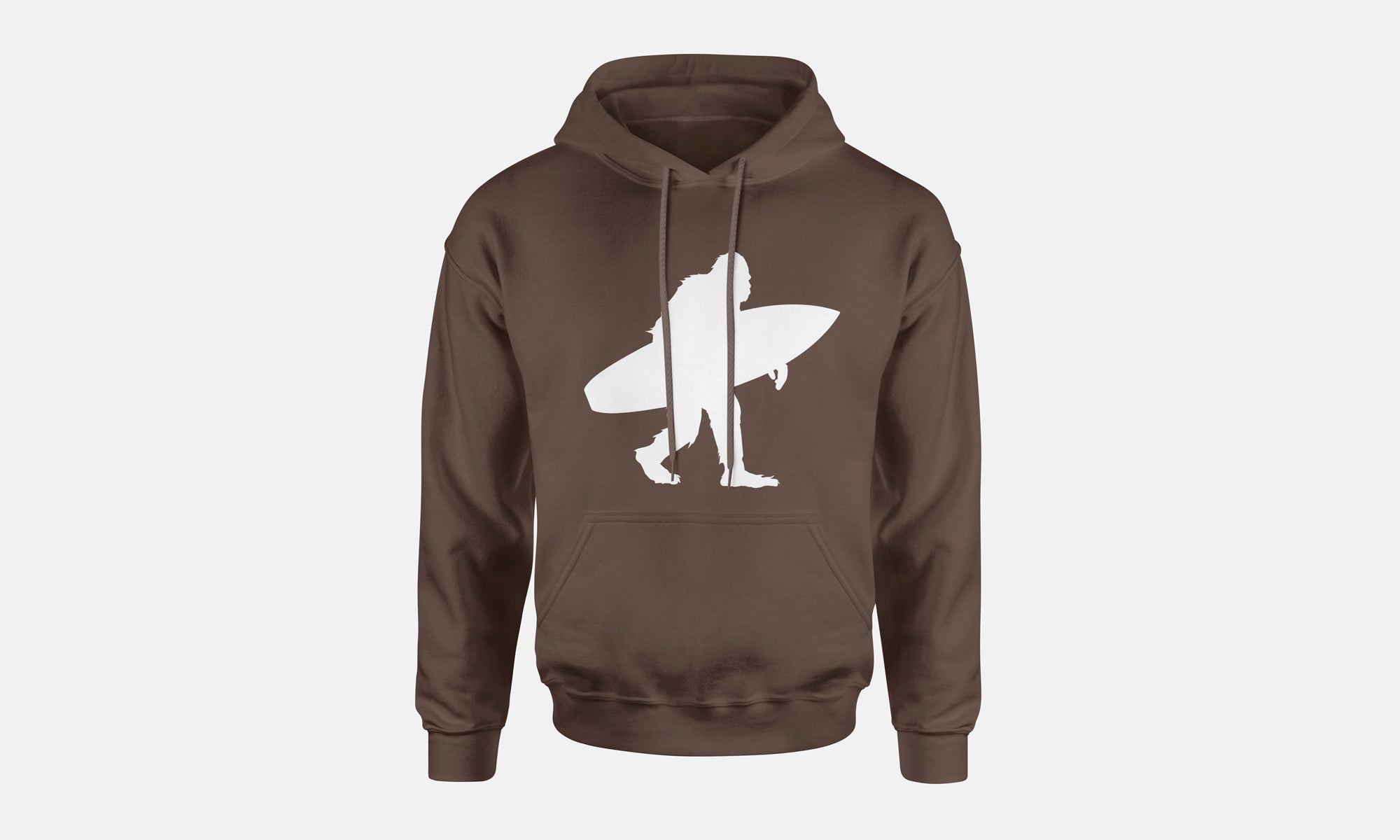 Sasquatch Surfing Hooded Sweatshirt
