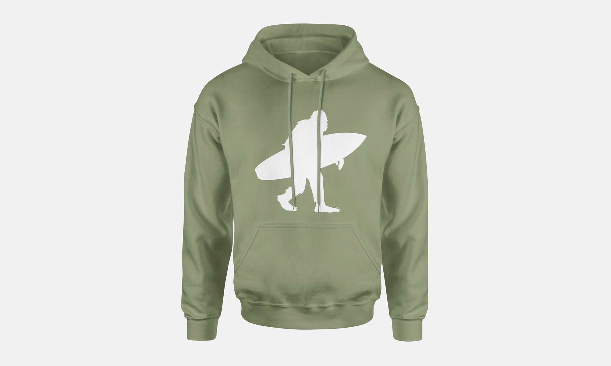 Sasquatch Surfing Hooded Sweatshirt