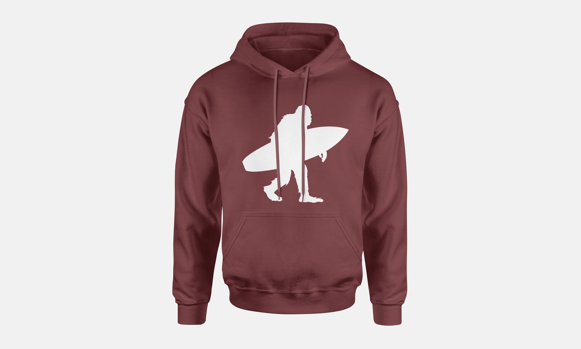 Sasquatch Surfing Hooded Sweatshirt