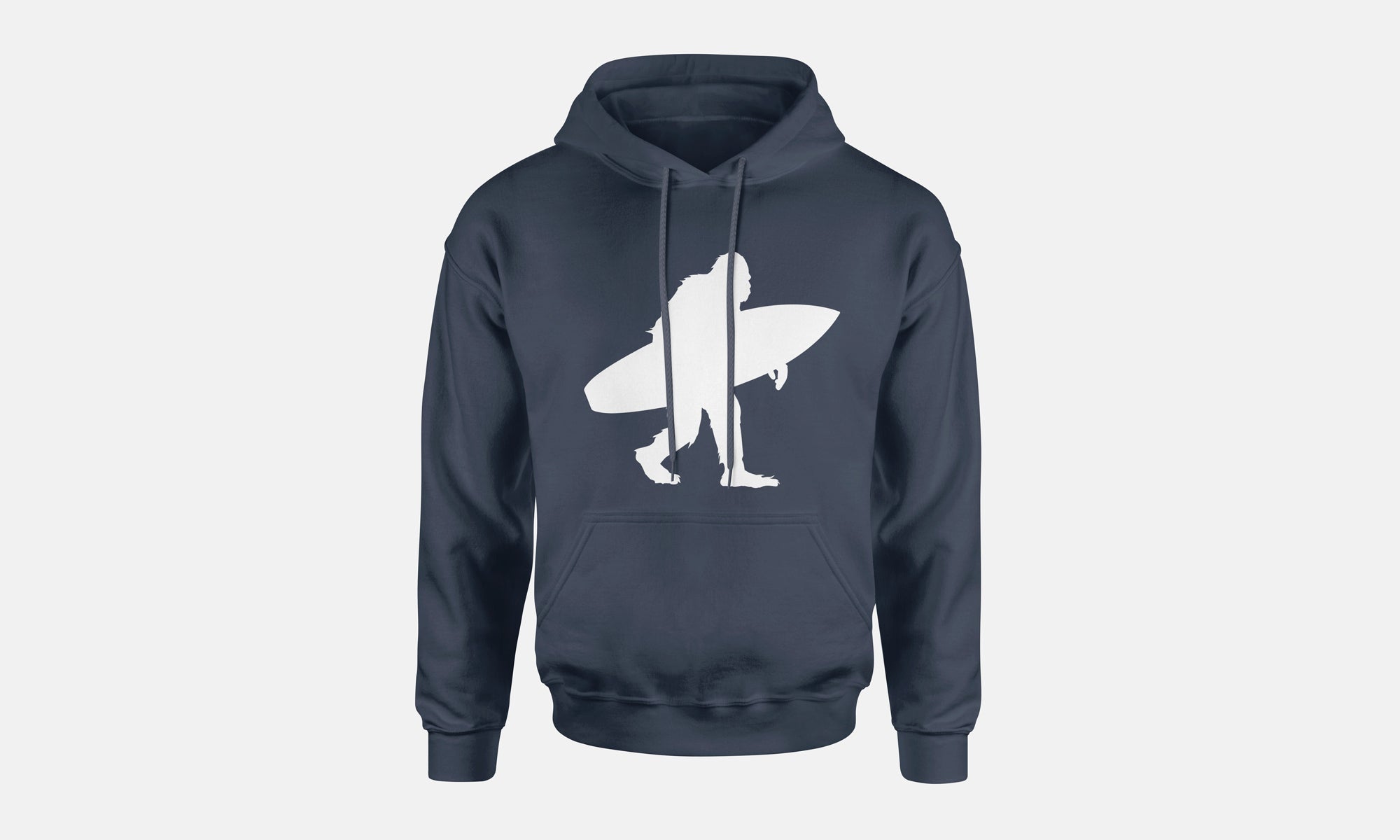 Sasquatch Surfing Hooded Sweatshirt