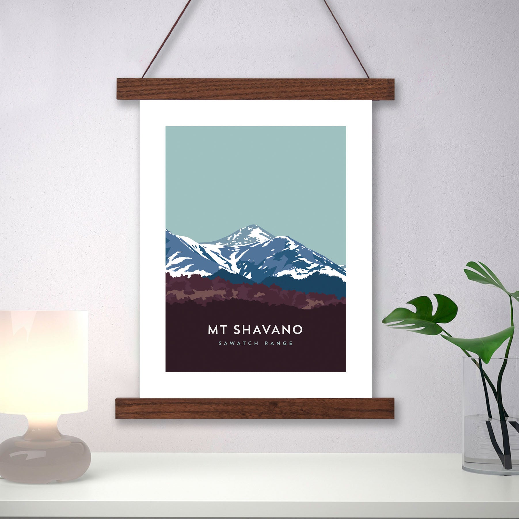 Mount Shavano Colorado 14er Hanger Frame Poster