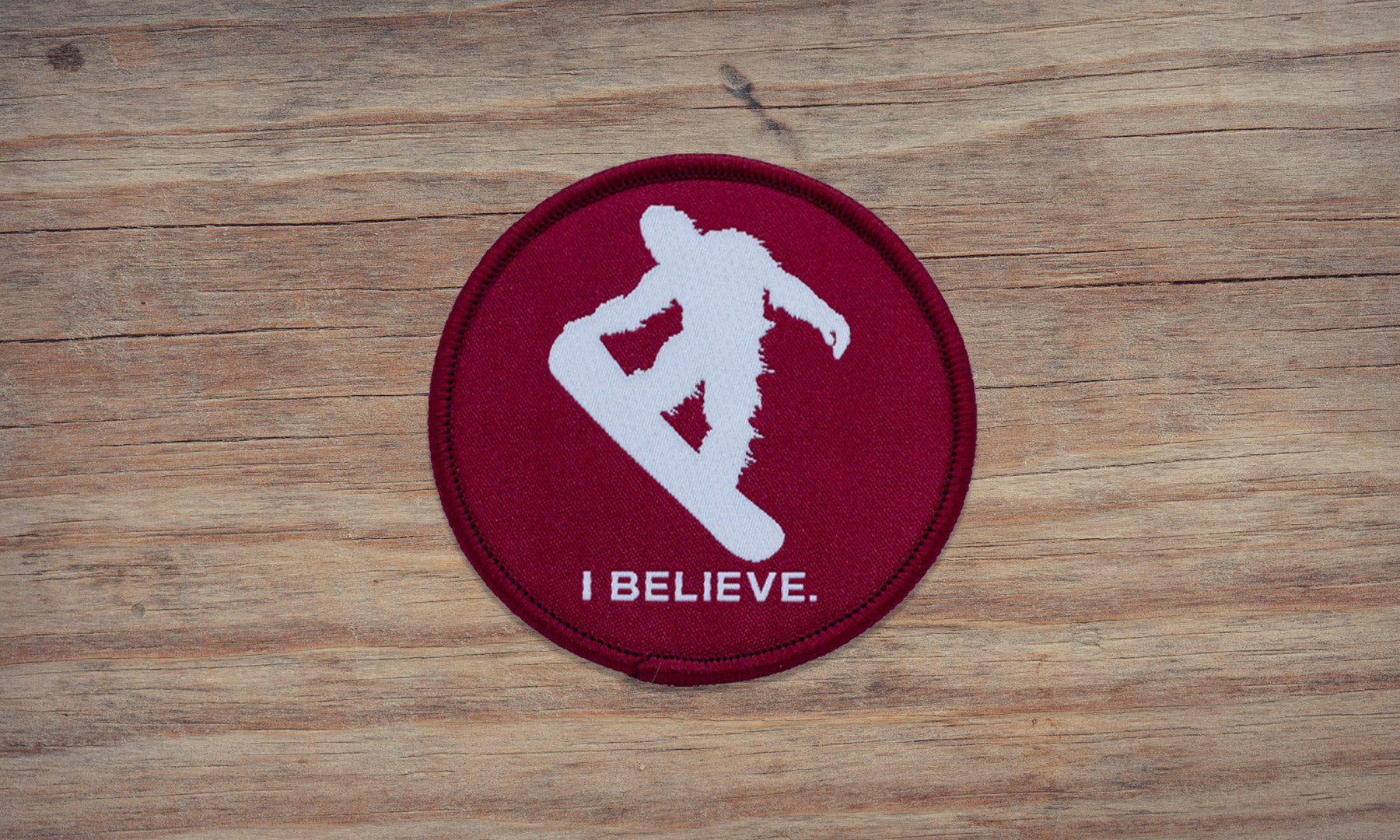 Sasquatch Snowboard Patch I Believe