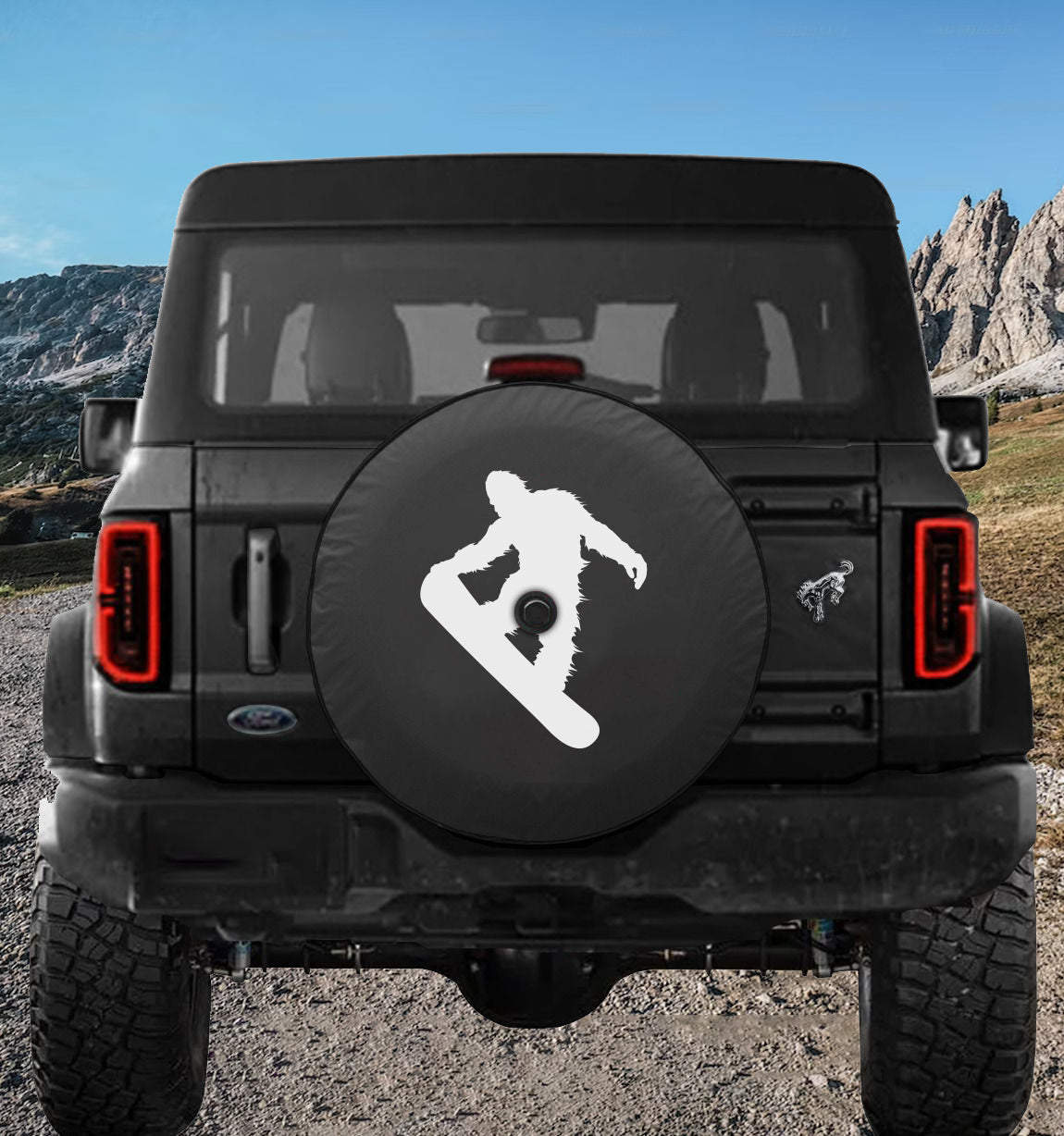 Sasquatch Spare Tire Cover - Snowboarding